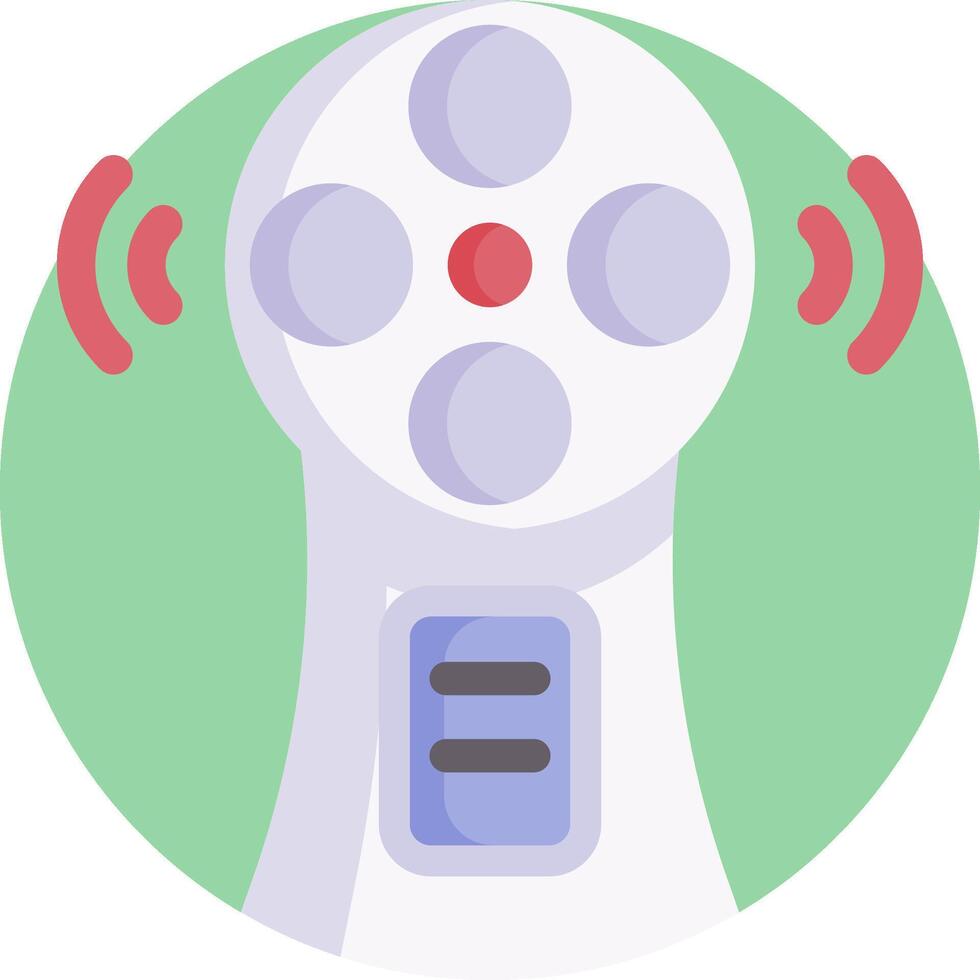 A white remote control with four buttons on it vector