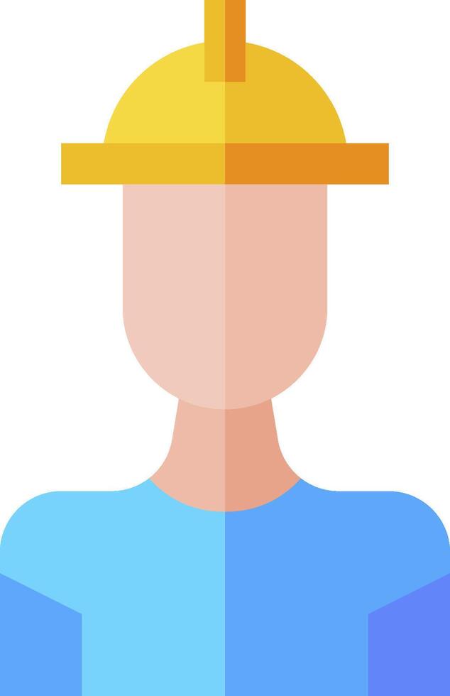 A man wearing a yellow hat vector