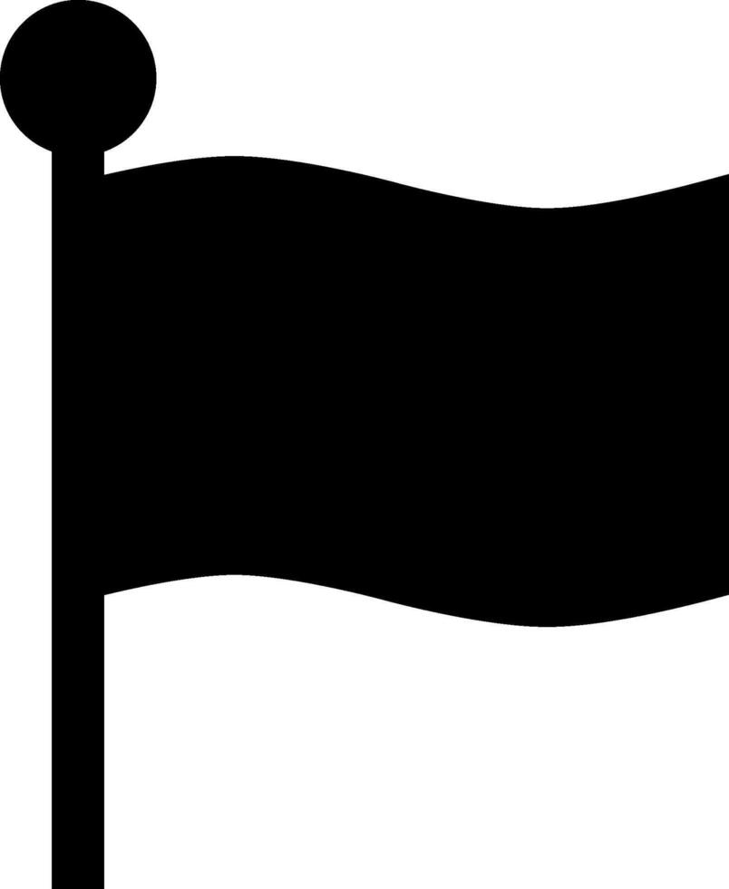 A black flag waving in the wind on a white background vector