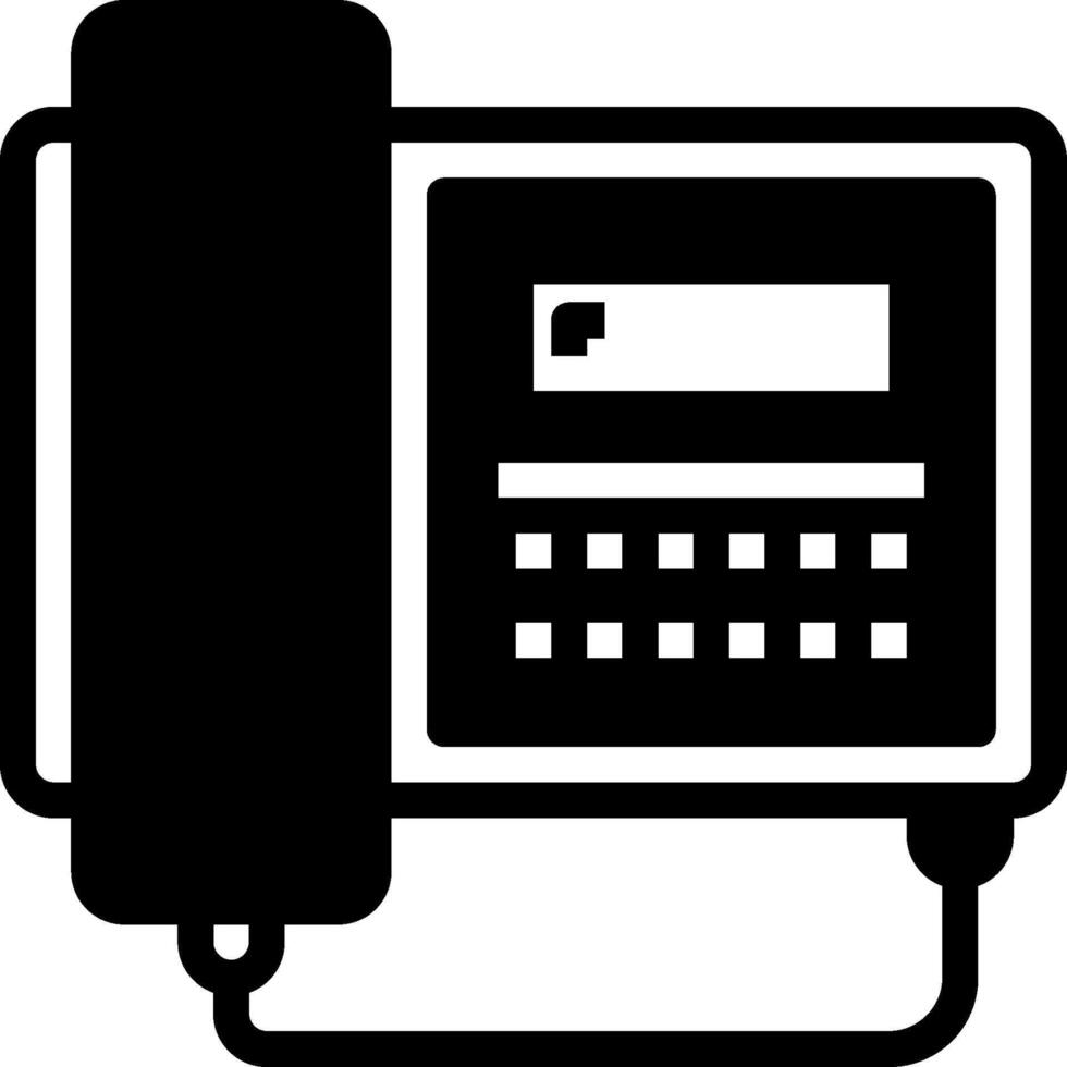 An icon of a phone on a white background vector