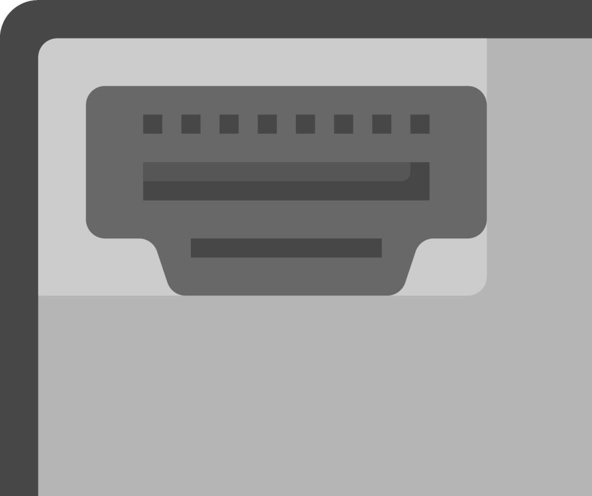 A black and white image of a computer monitor vector