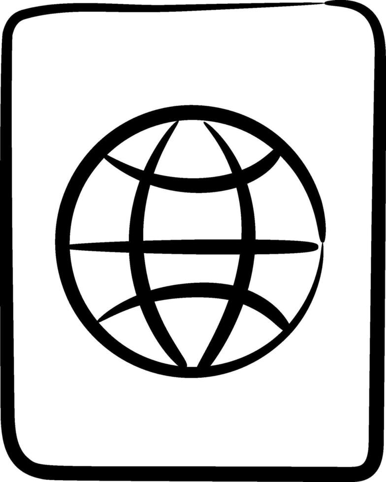 A black and white image of a globe vector