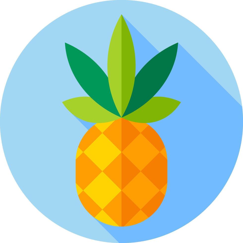 A pineapple icon on a blue background vector