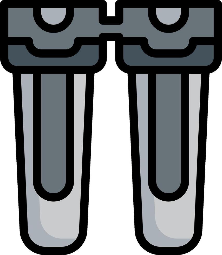 Two pipes with two valves on each side vector