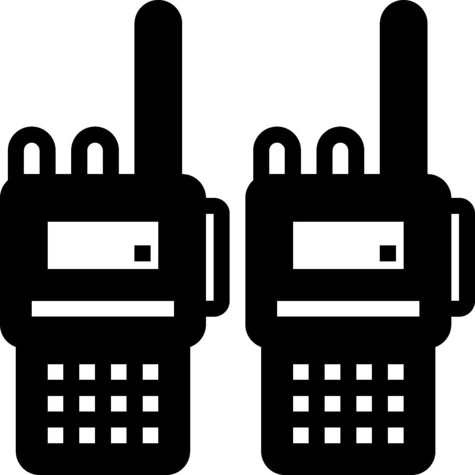 Two walkie talkies on a white background vector