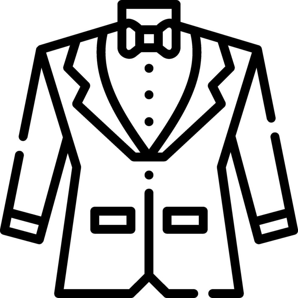 A black and white illustration of a suit vector