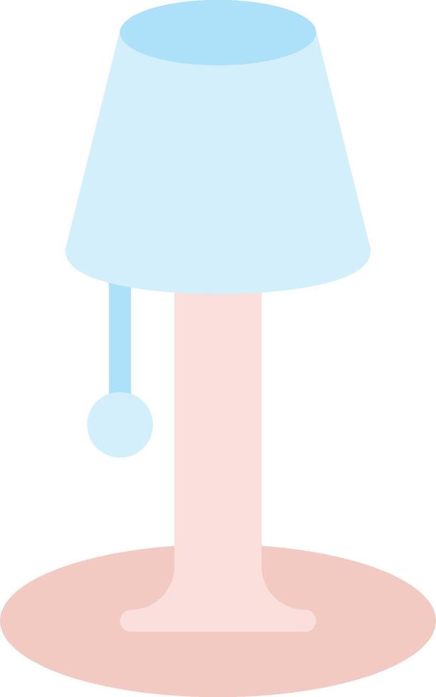 A blue lamp with a pink shade vector