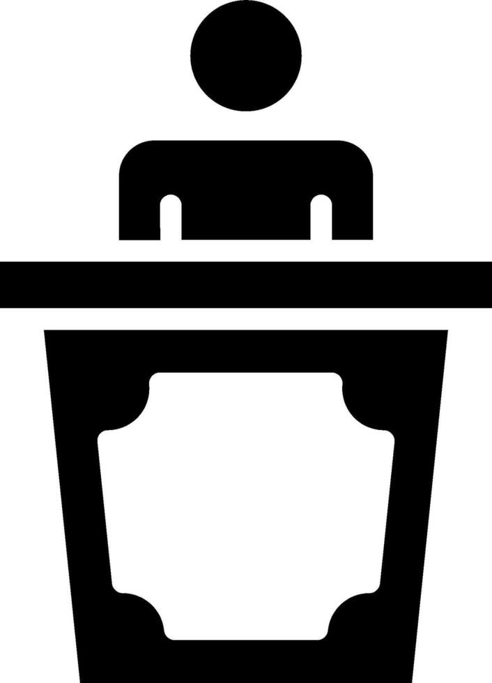 Speaker podium icon vector