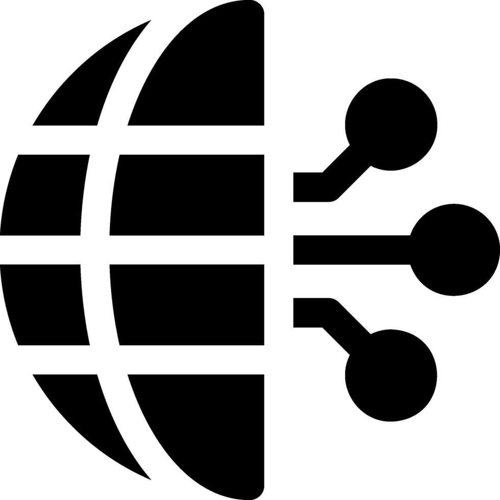 A globe with four dots on it vector