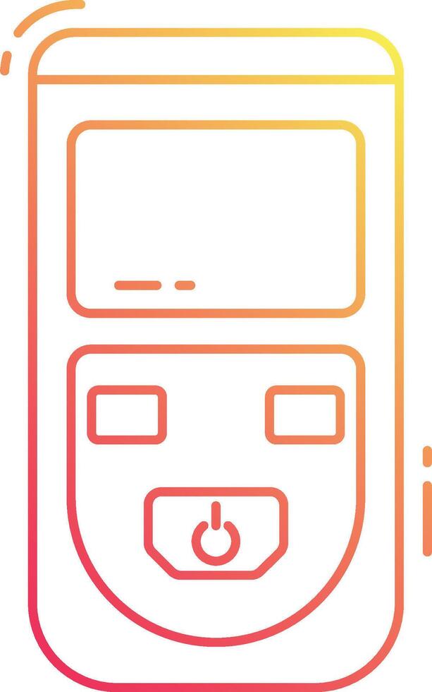 A colorful line drawing of a cell phone vector