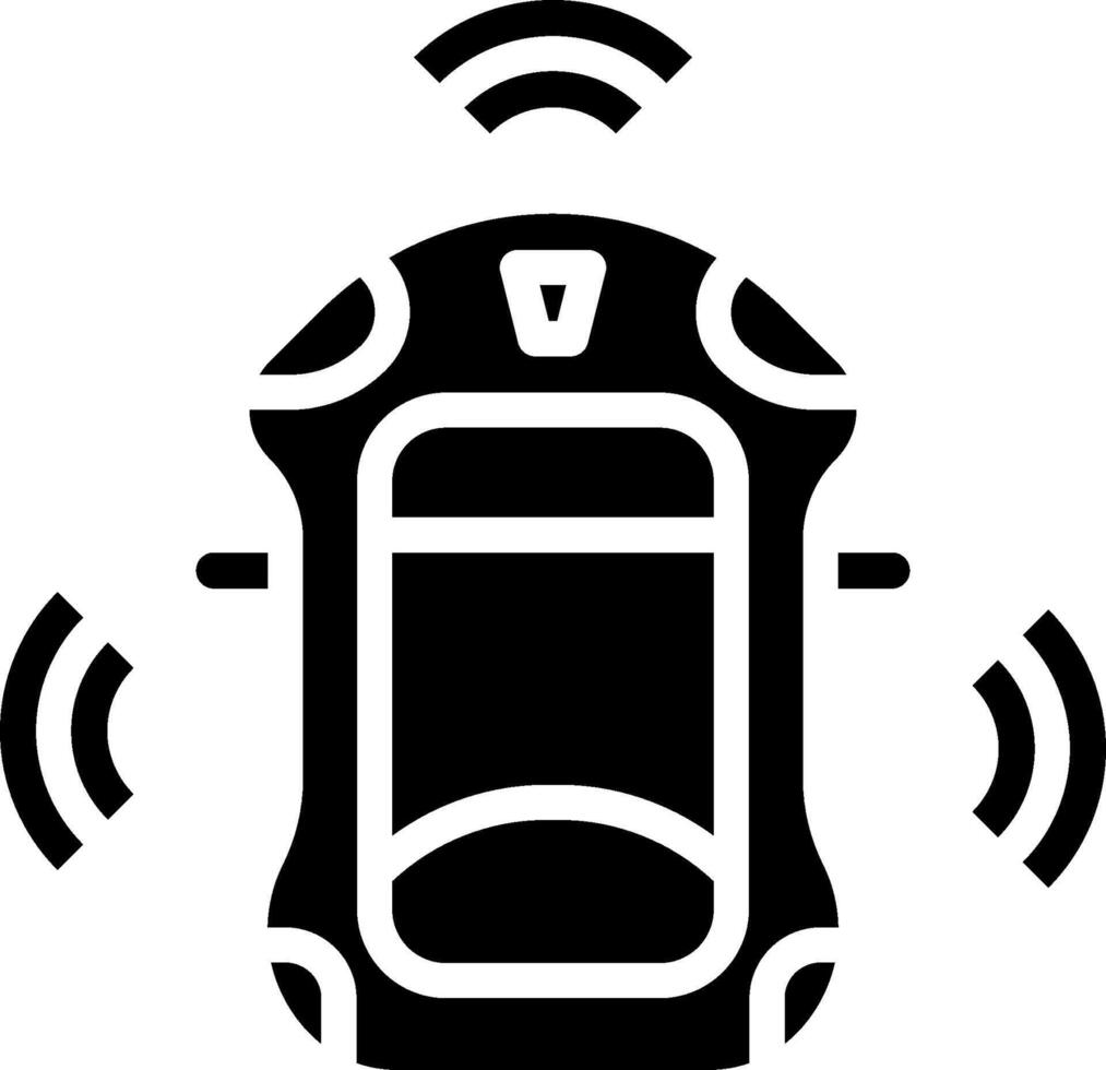 Car with wifi icon vector
