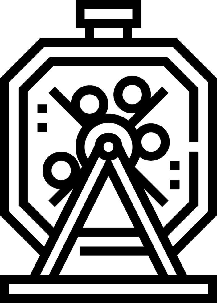 A black and white image of a clock with a clock face vector