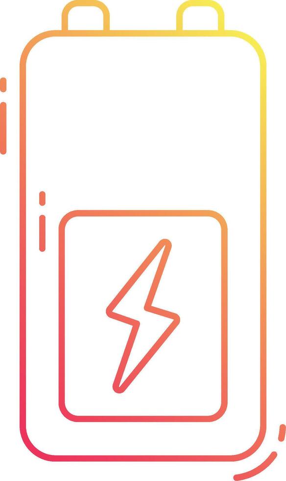 A battery icon with a lightning bolt on it vector