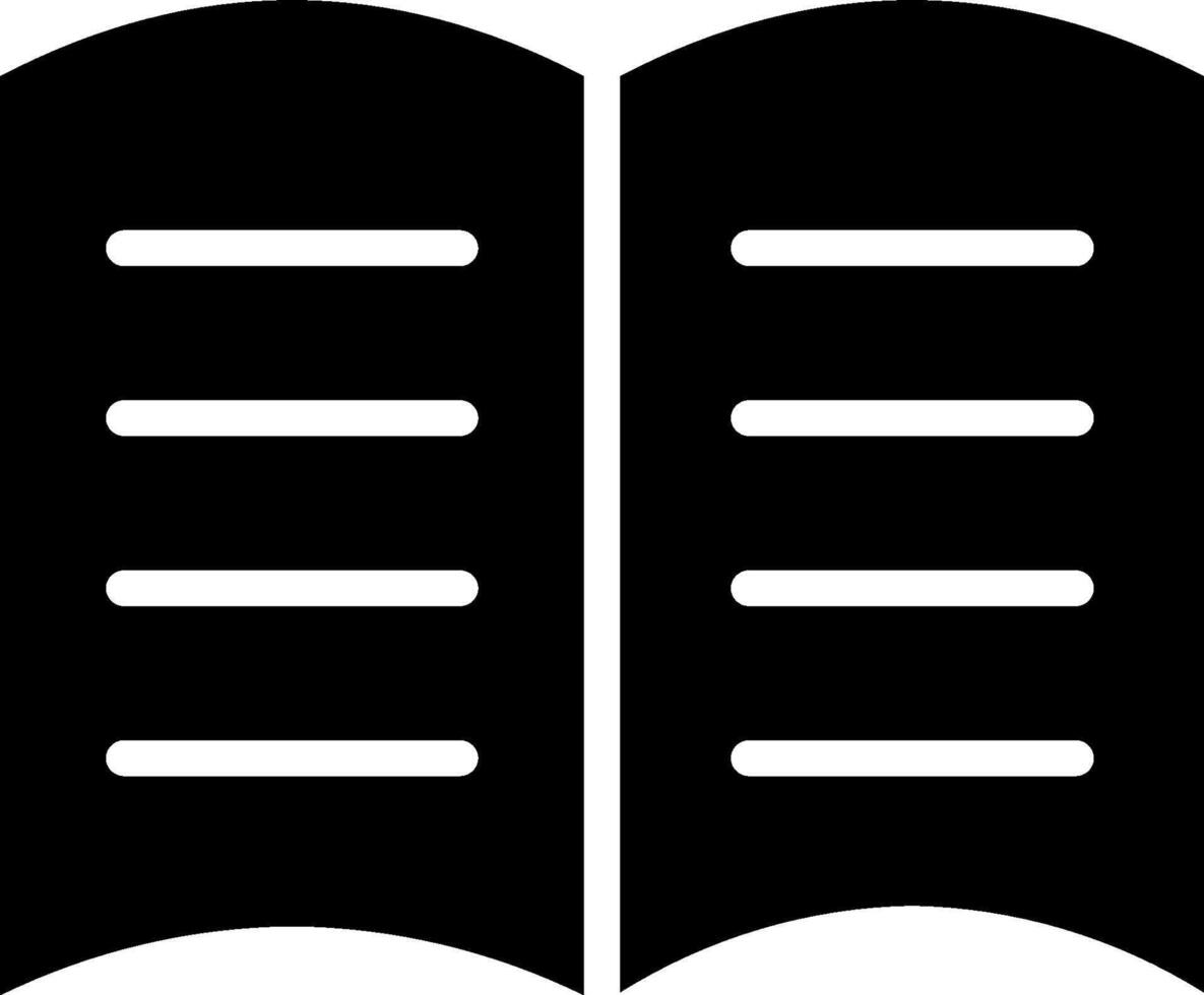 An open book with a line down the middle vector