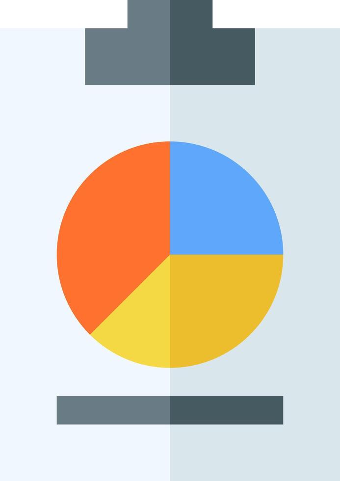 A pie chart icon on a white background vector
