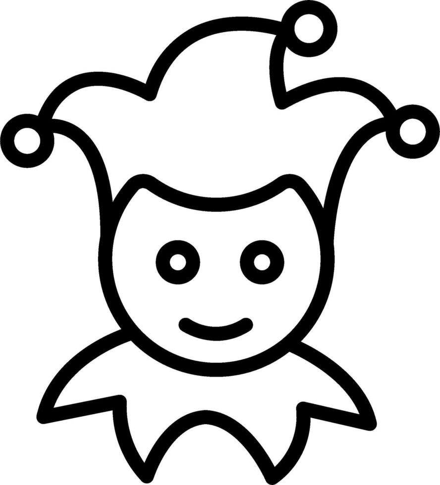 A jester icon with a hat and a smile vector