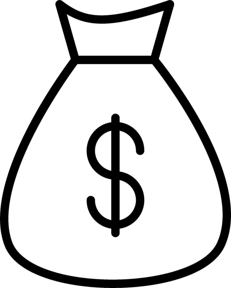 Money bag icon with dollar sign vector