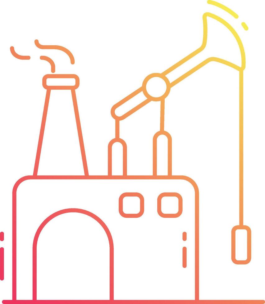Oil and gas industry icon vector