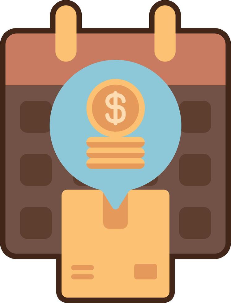 Calendar with money icon illustration design vector