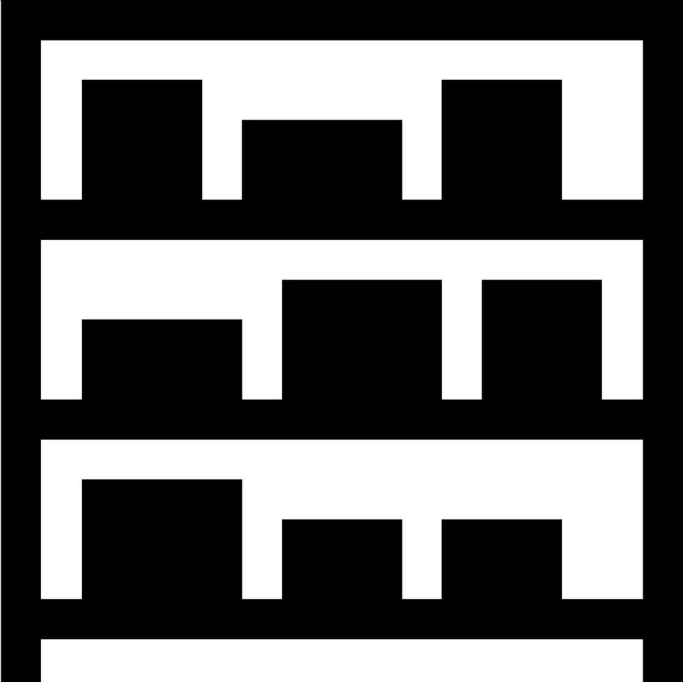 A black and white logo with a square in the middle vector