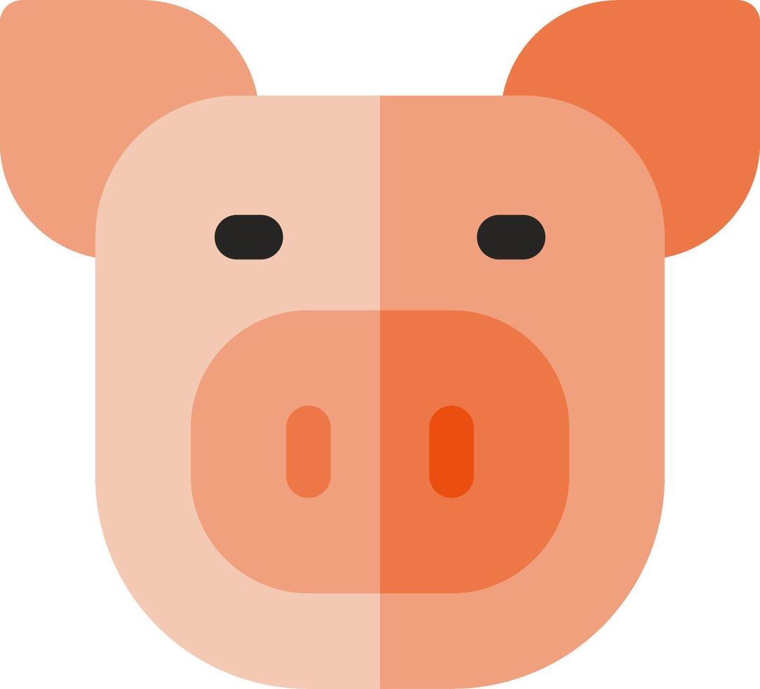 A pig head icon on a white background vector