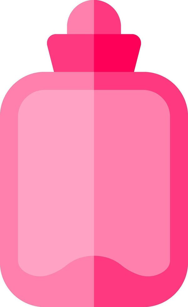 A pink perfume bottle with a lid vector