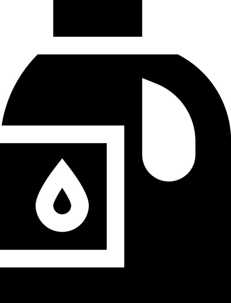 A black and white image of a bottle with a drop of oil vector
