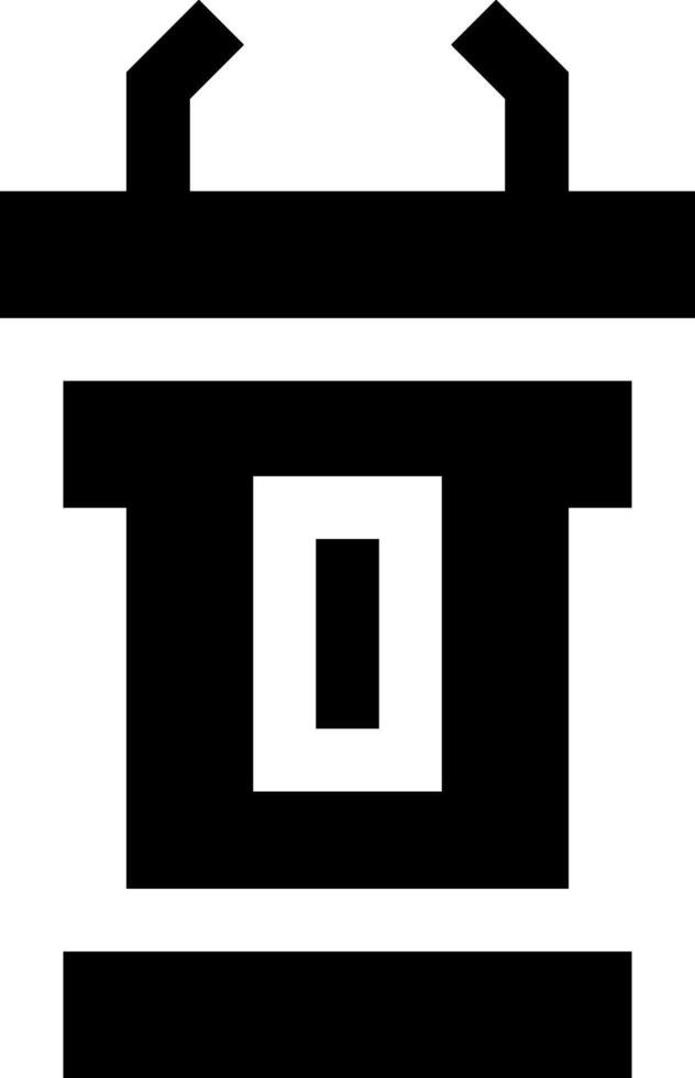 A black and white icon of a box with a number on it vector