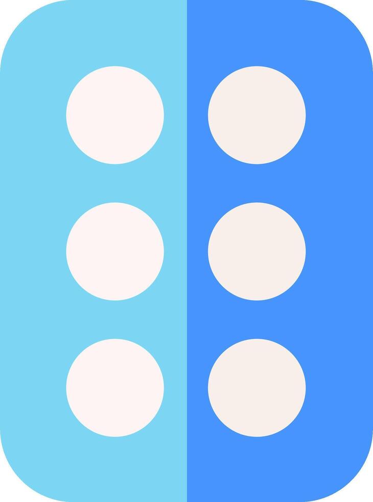 A blue and white app icon with four dots vector