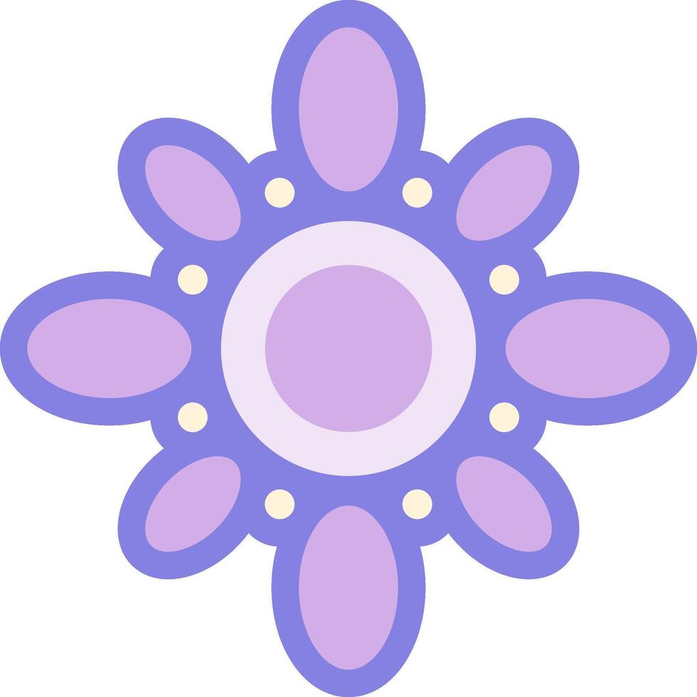 A purple flower with a white background vector