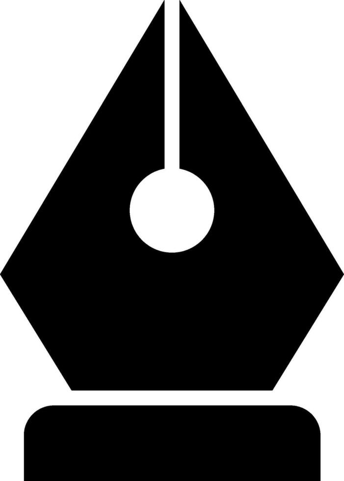 A black and white pen and ink icon vector