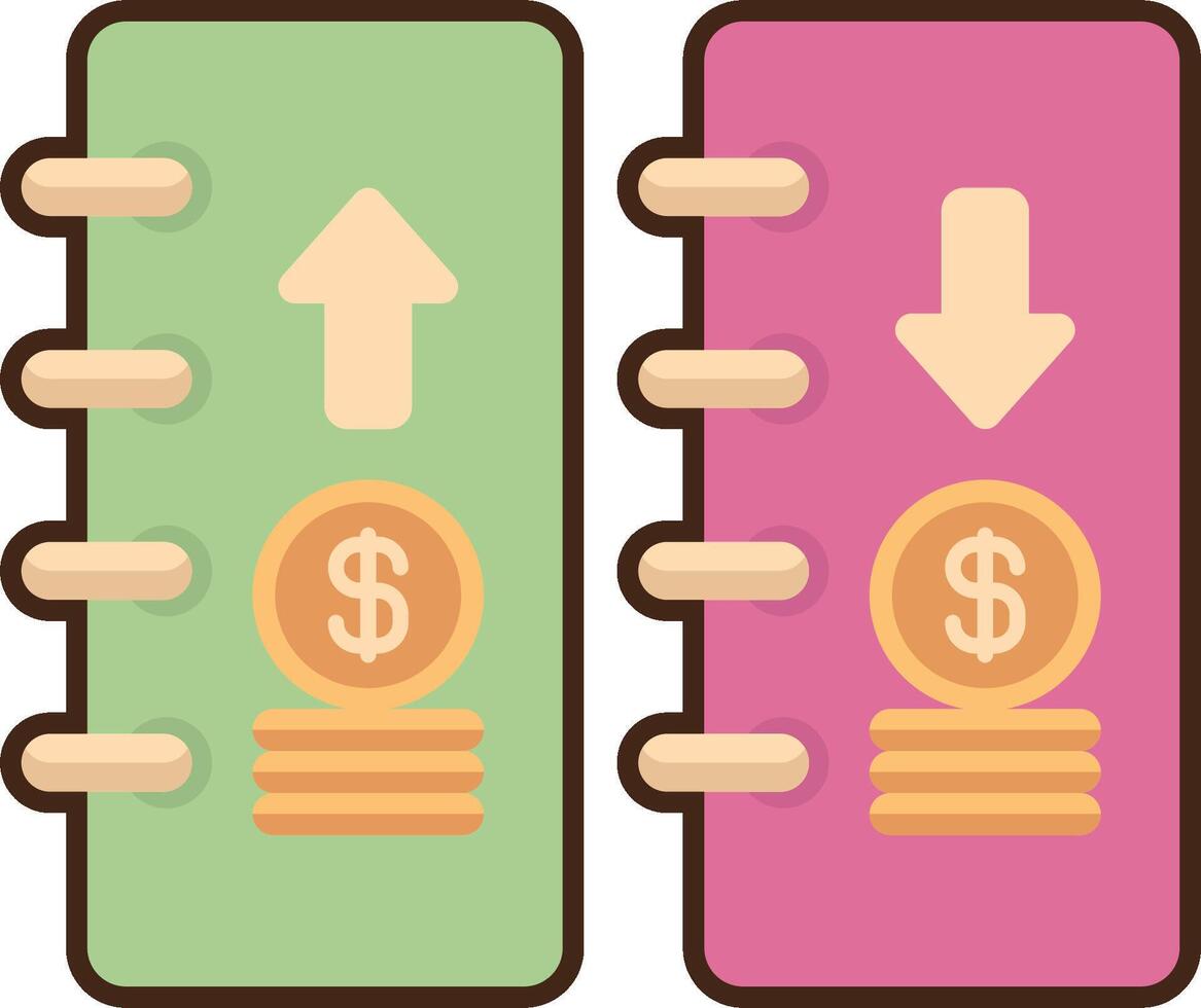 Money and money stack illustration vector