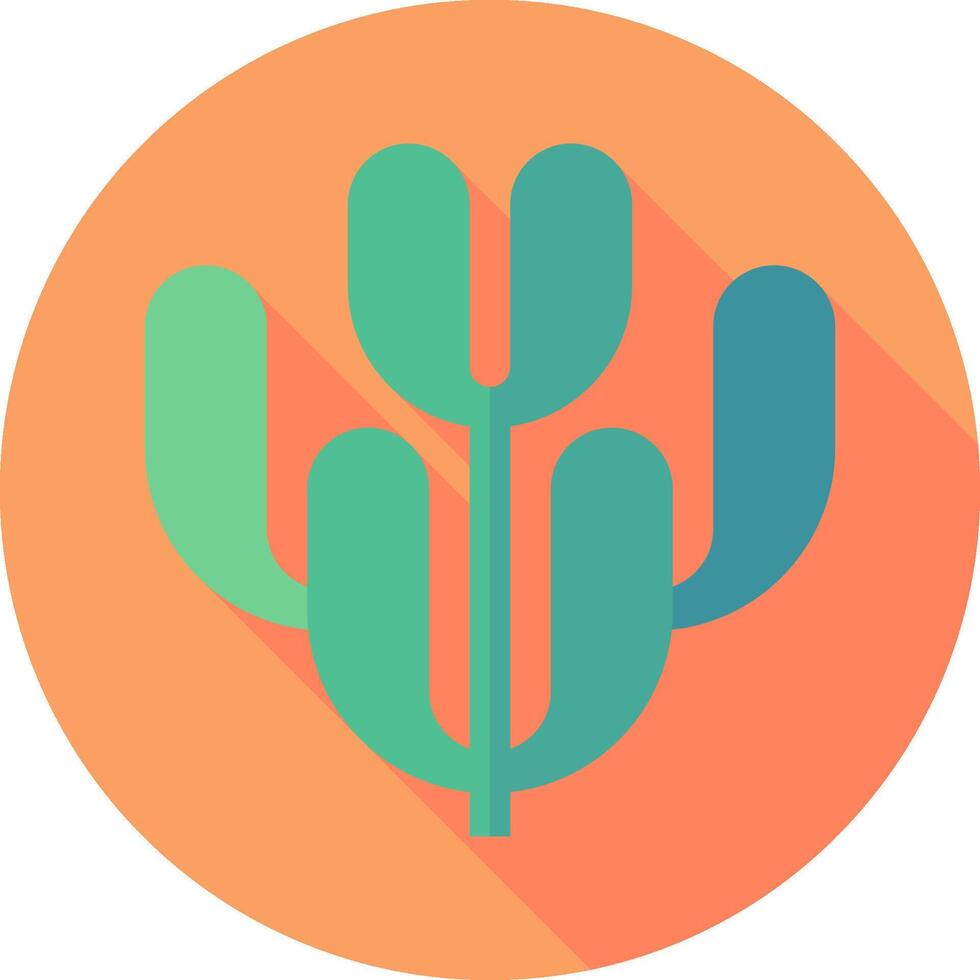 A cactus plant icon in a circle vector