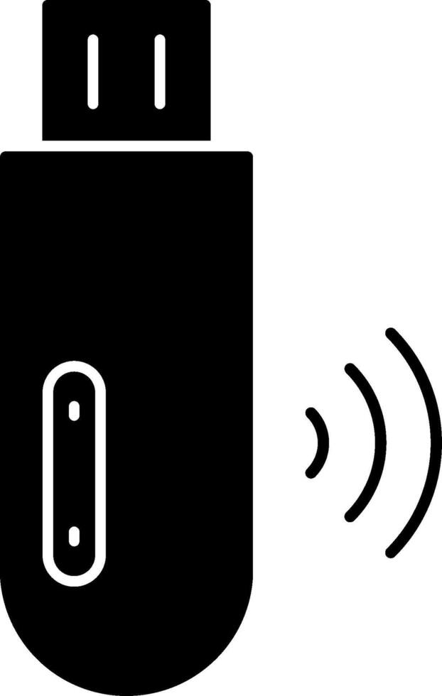 A black and white image of a usb drive vector