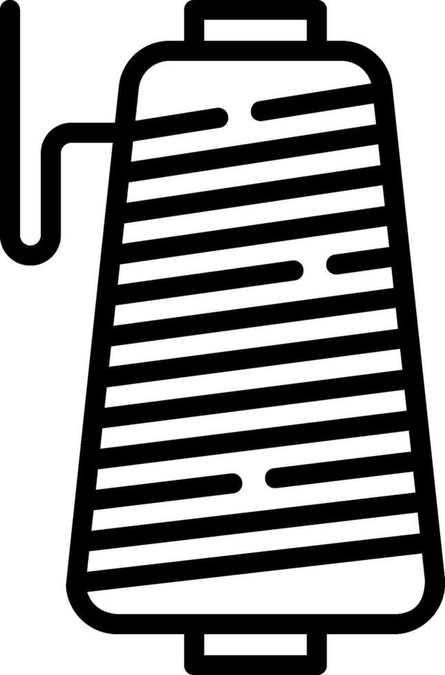 A black and white image of a sewing machine vector