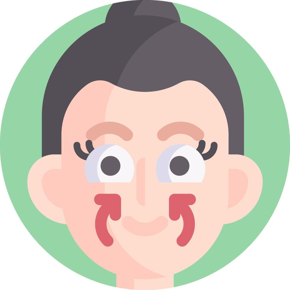 A woman with red eyes and a red nose vector