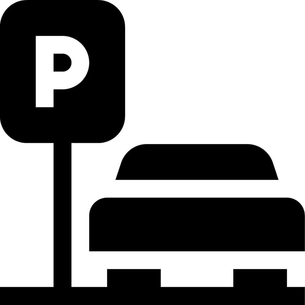 Parking sign icon vector