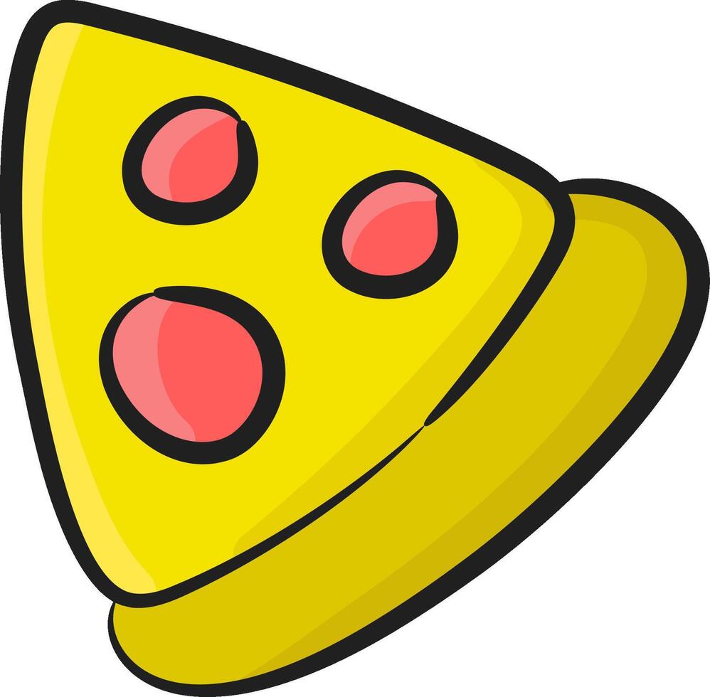 Pizza slice icon illustration vector