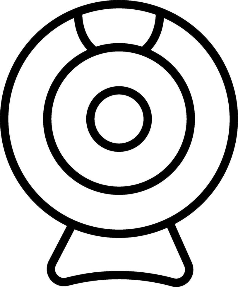 A black and white drawing of a camera vector