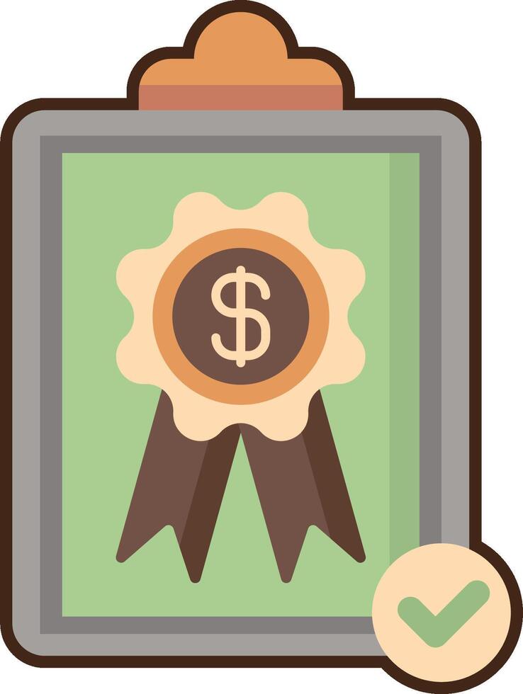 Clipboard with dollar sign and check mark illustration vector