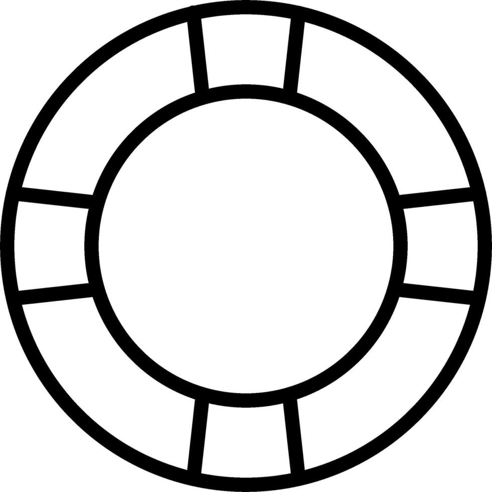 A black and white circle with a white background vector