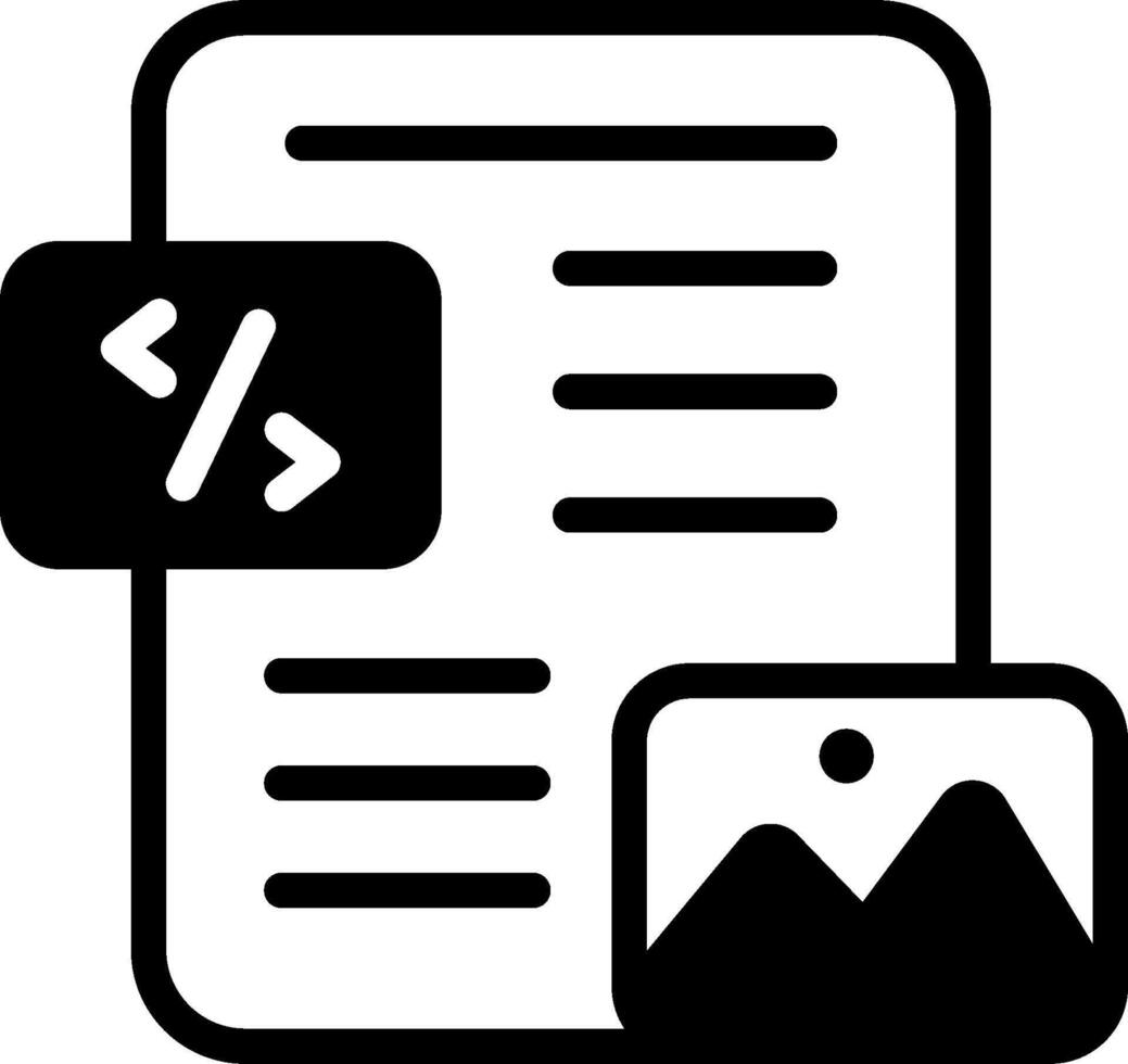 A document with a picture and a code vector