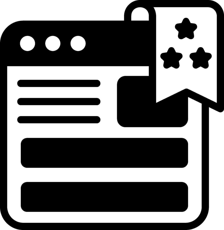 A black and white icon of a website vector