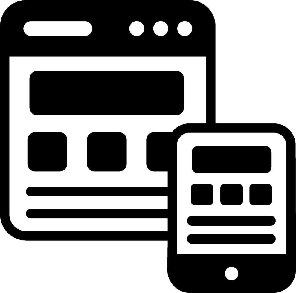 Mobile responsive website design vector