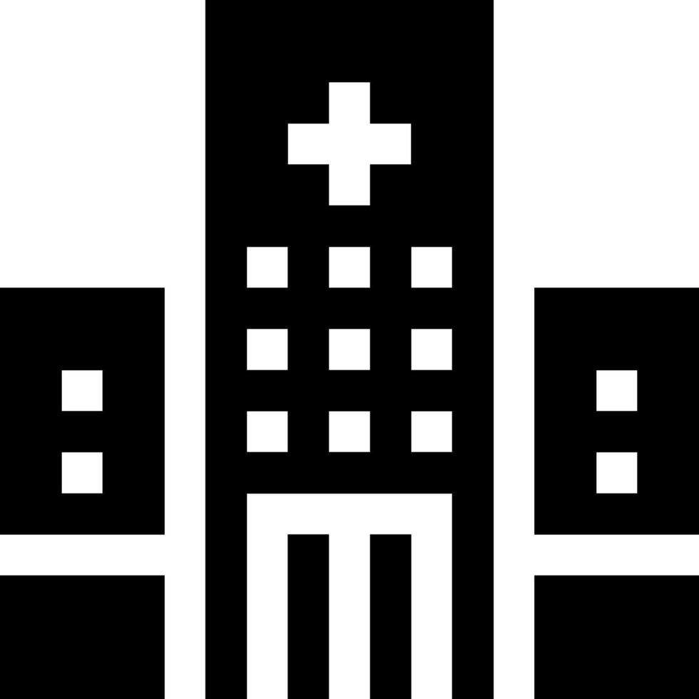 A black and white building with a cross on it vector