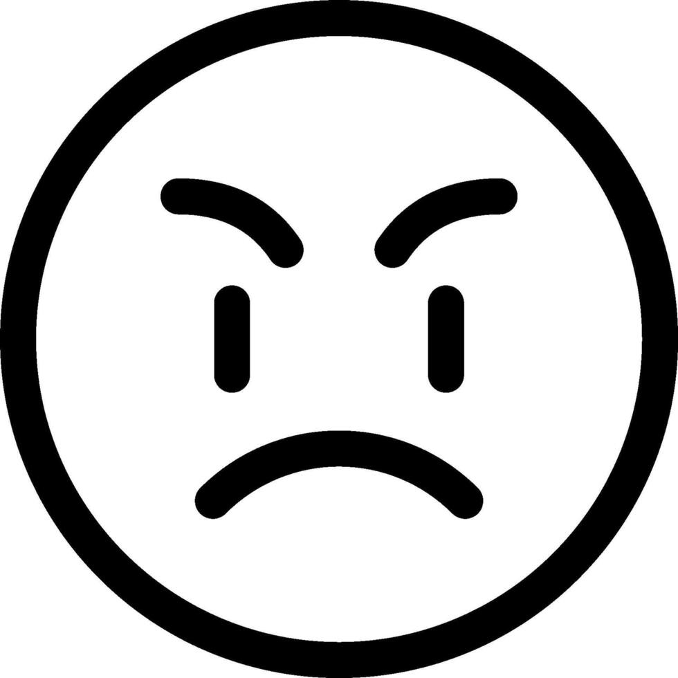 A black and white emoticion icon vector