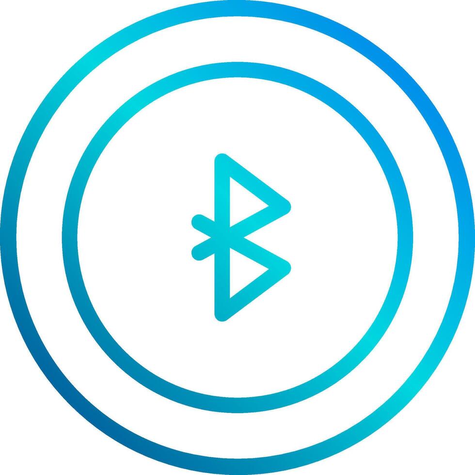 Bluetooth logo, blue circle, white background vector