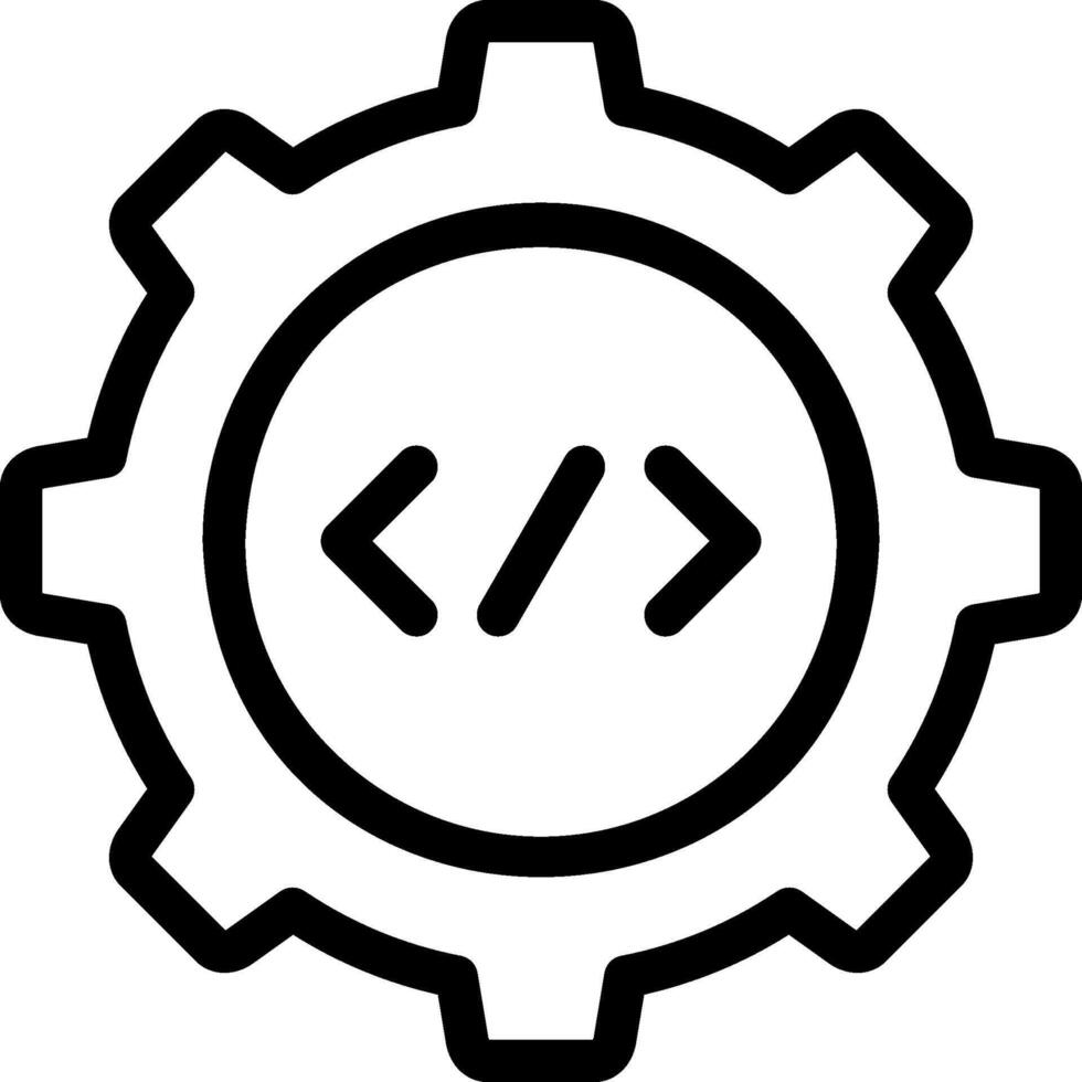 A gearwheel with the word code in it vector