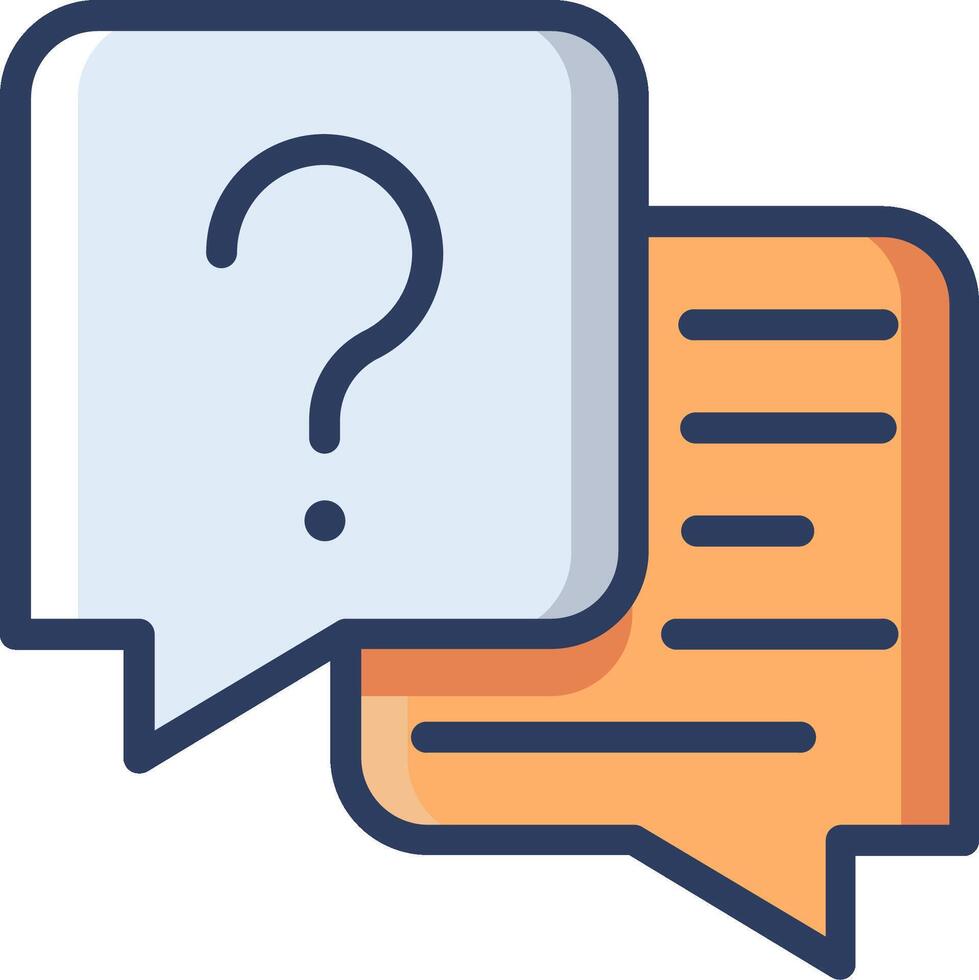 Question mark speech bubble icon vector