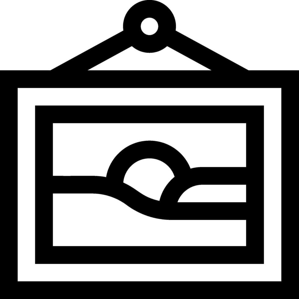 A black and white image of a picture frame vector